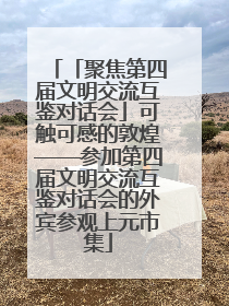 「聚焦第四届文明交流互鉴对话会」可触可感的敦煌——参加第四届文明交流互鉴对话会的外宾参观上元市集