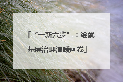 “一新六步”：绘就基层治理温暖画卷