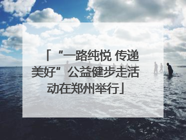“一路纯悦 传递美好”公益健步走活动在郑州举行
