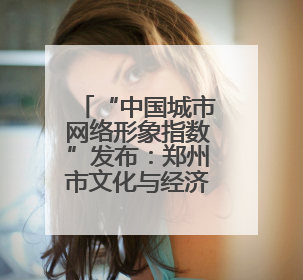 “中国城市网络形象指数”发布：郑州市文化与经济维度表现出色
