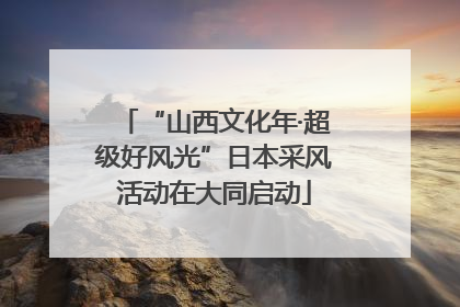 “山西文化年·超级好风光”日本采风活动在大同启动