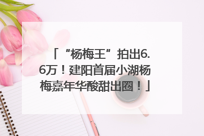 “杨梅王”拍出6.6万！建阳首届小湖杨梅嘉年华酸甜出圈！