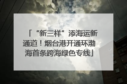 “新三样”添海运新通道！烟台港开通环渤海首条跨海绿色专线