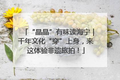 “晶晶”有味读海宁｜千年文化“穿”上身，来这体验非遗旅拍！
