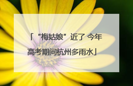 “梅姑娘”近了 今年高考期间杭州多雨水