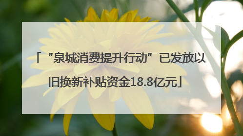 “泉城消费提升行动”已发放以旧换新补贴资金18.8亿元