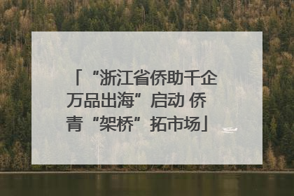“浙江省侨助千企万品出海”启动 侨青“架桥”拓市场