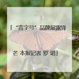 “青字号”品牌展露锋芒 本报记者 罗 珺