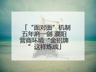 “面对面”机制五年磨一剑 濮阳营商环境“金招牌”这样炼成