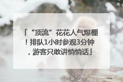 “顶流”花花人气爆棚！排队1小时参观3分钟，游客只敢讲悄悄话