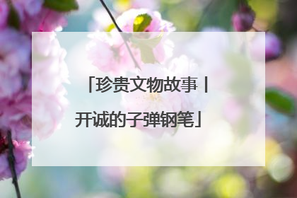 珍贵文物故事丨开诚的子弹钢笔