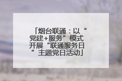 烟台联通：以“党建+服务”模式开展“联通服务日”主题党日活动