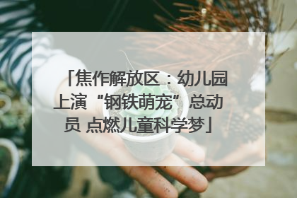 焦作解放区：幼儿园上演“钢铁萌宠”总动员 点燃儿童科学梦
