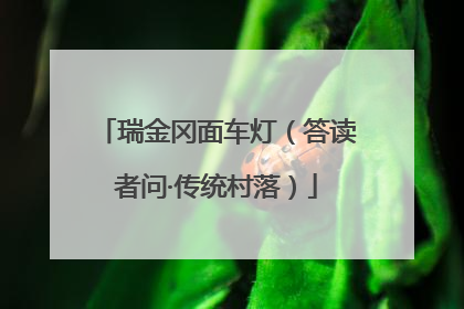 瑞金冈面车灯（答读者问·传统村落）