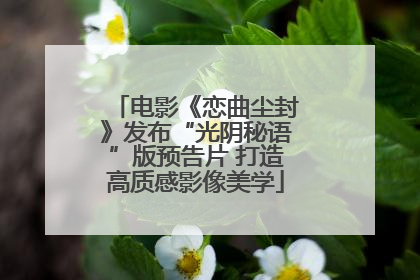 电影《恋曲尘封》发布“光阴秘语”版预告片 打造高质感影像美学