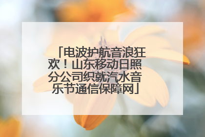 电波护航音浪狂欢！山东移动日照分公司织就汽水音乐节通信保障网