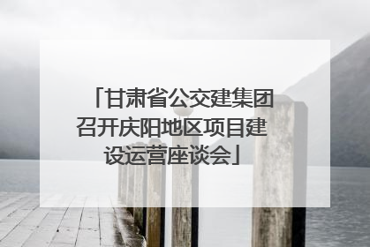 甘肃省公交建集团召开庆阳地区项目建设运营座谈会