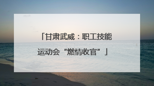 甘肃武威：职工技能运动会“燃情收官”