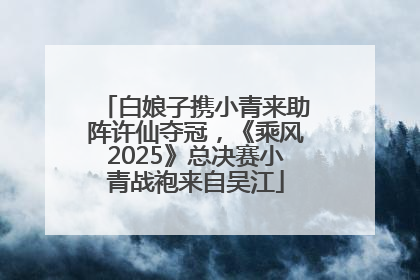 白娘子携小青来助阵许仙夺冠，《乘风2025》总决赛小青战袍来自吴江