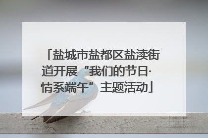 盐城市盐都区盐渎街道开展“我们的节日·情系端午”主题活动
