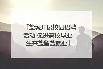 盐城开展校园招聘活动 促进高校毕业生来盐留盐就业