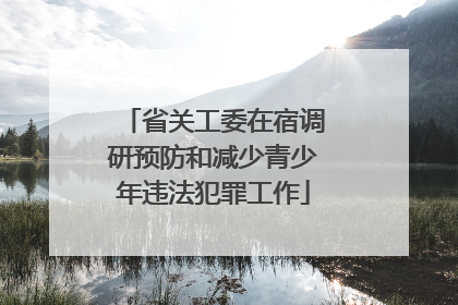 省关工委在宿调研预防和减少青少年违法犯罪工作