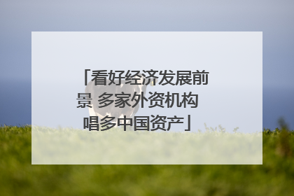看好经济发展前景 多家外资机构唱多中国资产