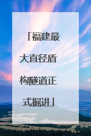 福建最大直径盾构隧道正式掘进