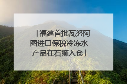福建首批瓦努阿图进口保税冷冻水产品在石狮入仓