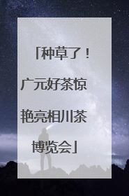 种草了！广元好茶惊艳亮相川茶博览会