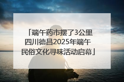 端午药市摆了3公里 四川德昌2025年端午民俗文化寻味活动启幕