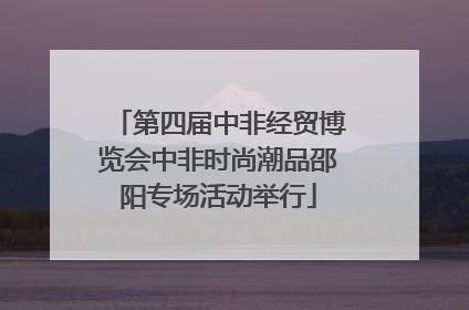 第四届中非经贸博览会中非时尚潮品邵阳专场活动举行
