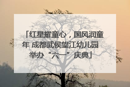 红星耀童心，国风润童年 成都武侯望江幼儿园举办“六一”庆典