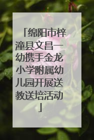 绵阳市梓潼县文昌一幼携手金龙小学附属幼儿园开展送教送培活动