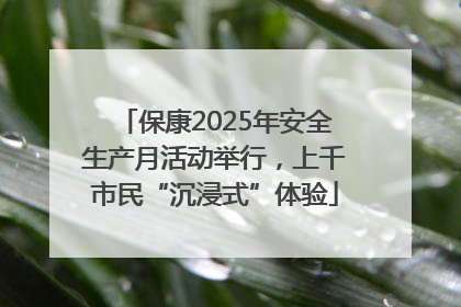 保康2025年安全生产月活动举行，上千市民“沉浸式”体验