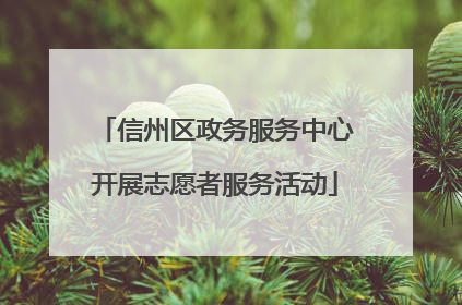 信州区政务服务中心开展志愿者服务活动