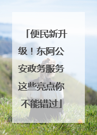 便民新升级！东阿公安政务服务这些亮点你不能错过
