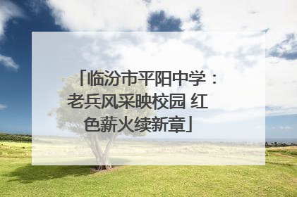 临汾市平阳中学：老兵风采映校园 红色薪火续新章