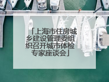 上海市住房城乡建设管理委组织召开城市体检专家座谈会