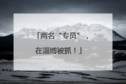 两名“专员”，在淄博被抓！