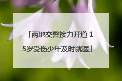 两地交警接力开道 15岁受伤少年及时就医