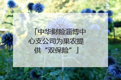 中华财险淄博中心支公司为果农提供“双保险”