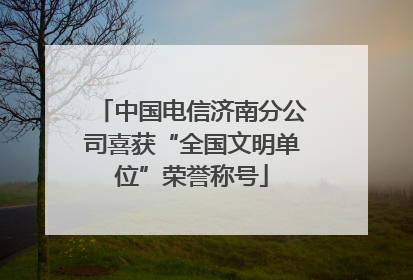 中国电信济南分公司喜获“全国文明单位”荣誉称号