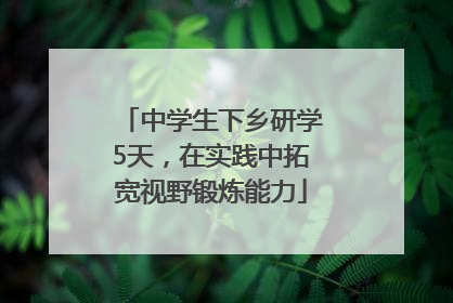 中学生下乡研学5天，在实践中拓宽视野锻炼能力