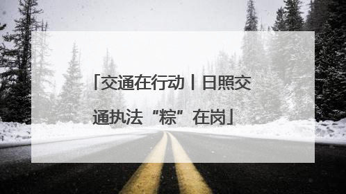 交通在行动丨日照交通执法“粽”在岗