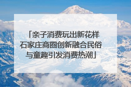 亲子消费玩出新花样 石家庄商圈创新融合民俗与童趣引发消费热潮