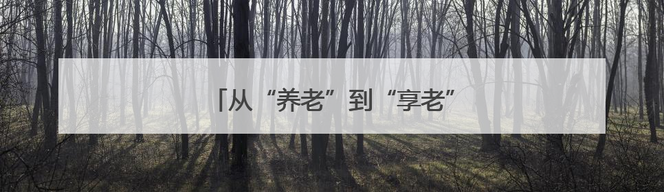 从“养老”到“享老” 让银发族乐享夕阳红