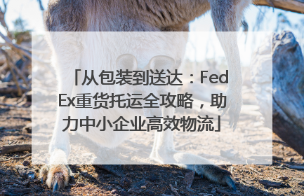 从包装到送达：FedEx重货托运全攻略，助力中小企业高效物流