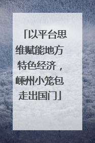 以平台思维赋能地方特色经济，嵊州小笼包走出国门