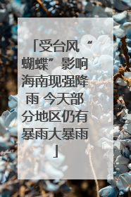 受台风“蝴蝶”影响海南现强降雨 今天部分地区仍有暴雨大暴雨
